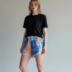 FP Movement by Free People Multicolor Patchwork Athletic Shorts XS
